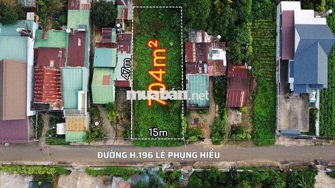 Đất Bảo Lộc 704m2 - 15mx47m - Thổ cư 158m đường nhựa lớn 2 oto né nhau