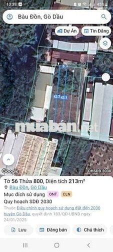 Bán đất  Gò Dầu, Tây Ninh 200m2, giá chỉ 860 triệu