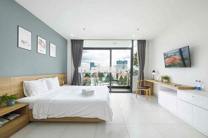 CHO THUÊ CĂN HÔ TRUNG TÂM ĐỐI DIỆN TOÀ BECAMEX TOWER  1PN FULL