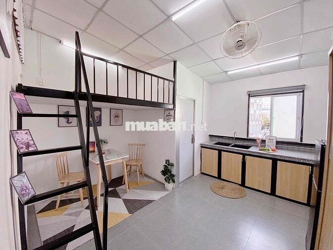 Cho thuê phòng duplex full nội thất cửa sổ trời