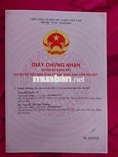 Cần bán nhà riêng chính chủ tại xuân phương.