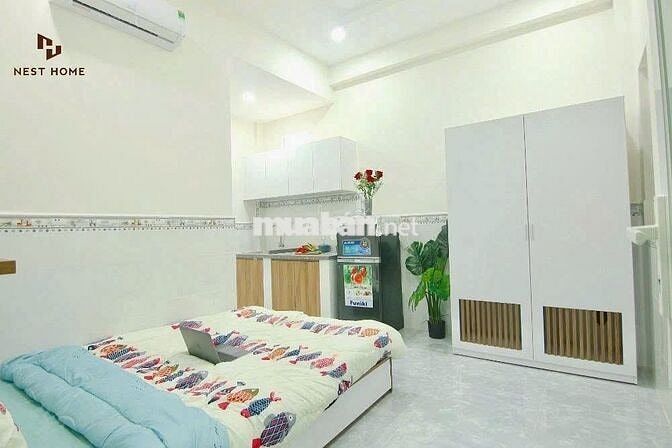 PHÒNG ĐẸP - FULL NỘI THẤT - GẦN CHỢ HẠNH THÔNG TÂY, CÔNG VIÊN PHẦN MỀM