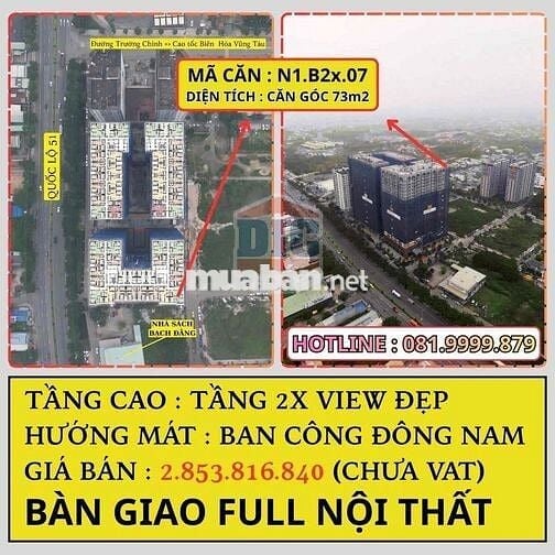 Căn góc Maison Grand Phú Mỹ, tầng cao view đẹp ban công hướng đông
