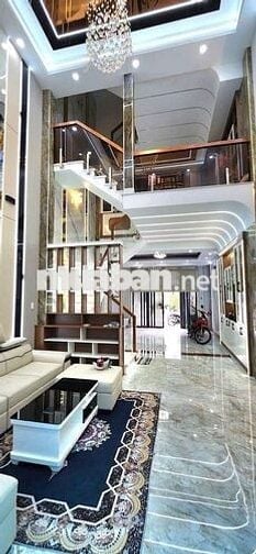 NHÀ ĐẸP MỚI TRỆT, LỬNG, 3 LẦU, 4PN, FULL NỘI THẤT