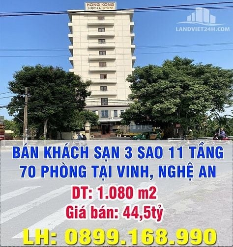BÁN KHÁCH SẠN 3 SAO 11 TẦNG Và TÒA DỊCH VỤ 6 TẦNG tại TP VINH, NGHỆ AN