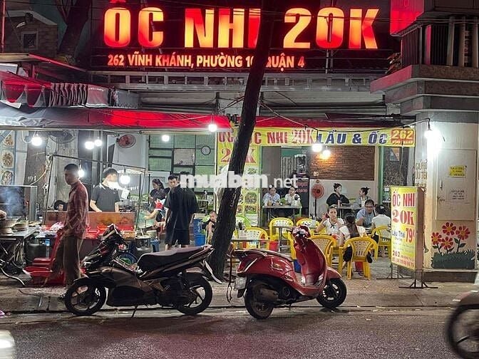 cho thuê 3tr buổi sáng mặt tiền vĩnh khánh khu dân cư đông đúc