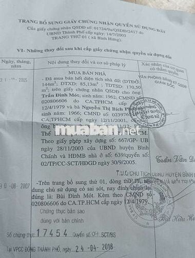 Nhà biệt thự gốc 2 mặt tiền đường 19 kdc bình hưng DT 6m x 24m 2 lầu