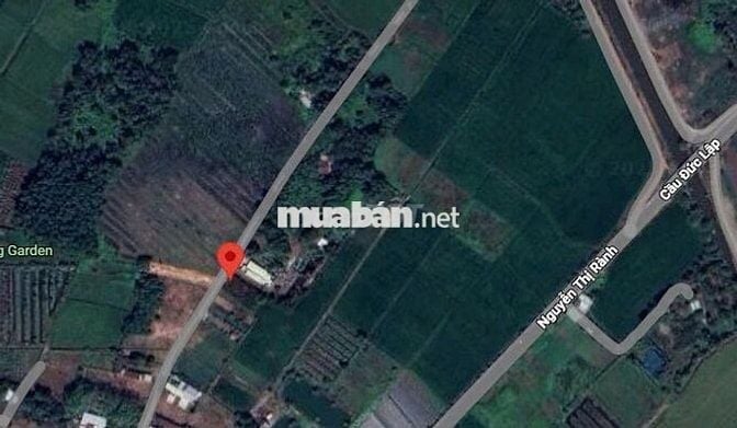 Đất mặt tiền đường lớn đã trải đá