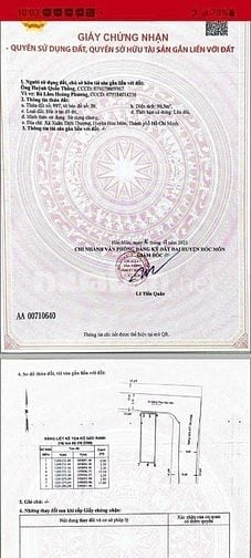 Bán 2 lô liền nhau 5.3*19m và 8*19m. Gần Phan Văn Hớn. Hóc Môn 