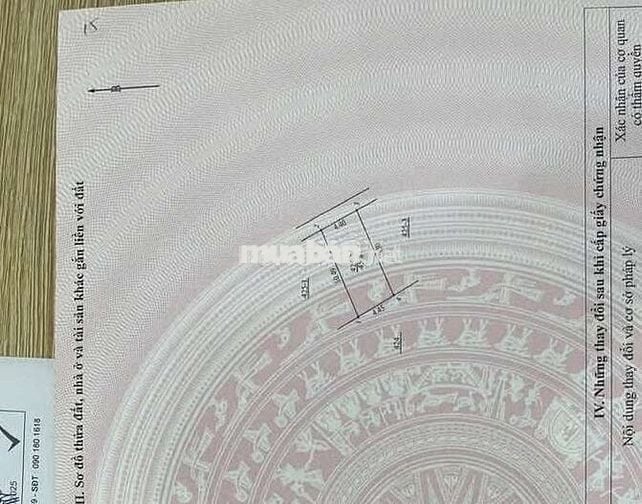 NGÃI CẦU – LÔ ĐẤT ĐẸP – OTO NGỦ TRONG ĐẤT, 45,8m² – MT 4.5m, nở hậu