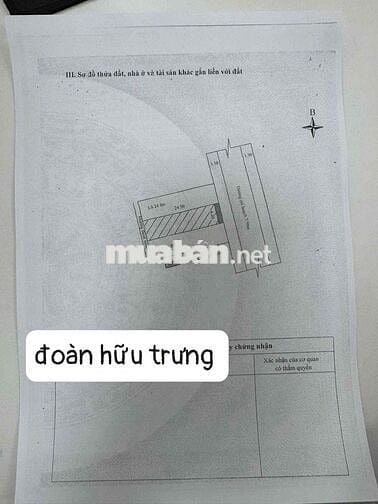 chinh chủ gửi bán đất tặng nhà kho , đường đoàn hữu trưng