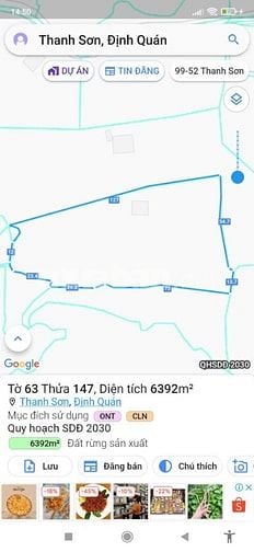 Cần bán đất xã Thanh Sơn H.ĐQ, T.Đồng Nai 2000m2