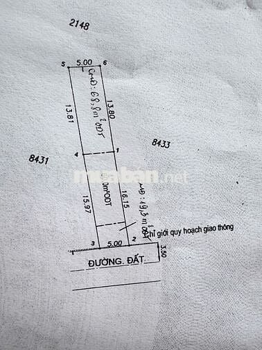 Bán lô đất Đường Võ Thị Sáu, Đông Hòa - Dĩ An. 150m2/6.3 tỷ