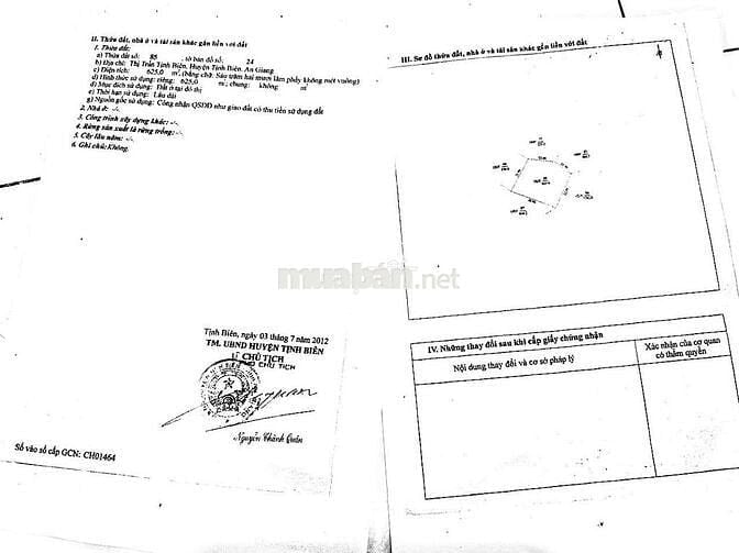 Bán đất mặt tiền QL91 thị trấn Tịnh Biên, phường Tịnh Biên, An Giang