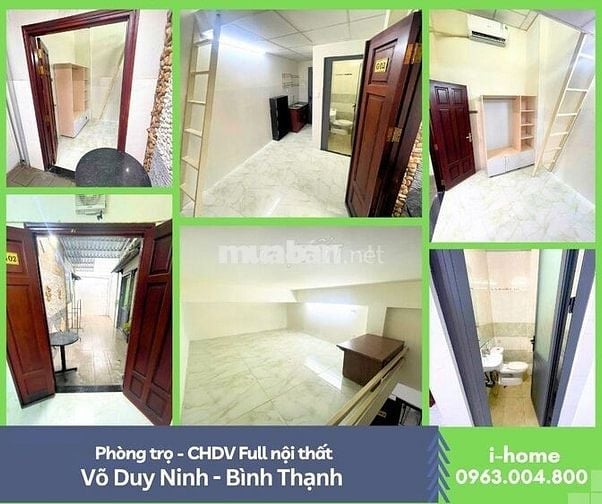 CHDV 20m2 ĐẦY ĐỦ NỘI THẤT VÕ DUY NINH BÌNH THẠNH