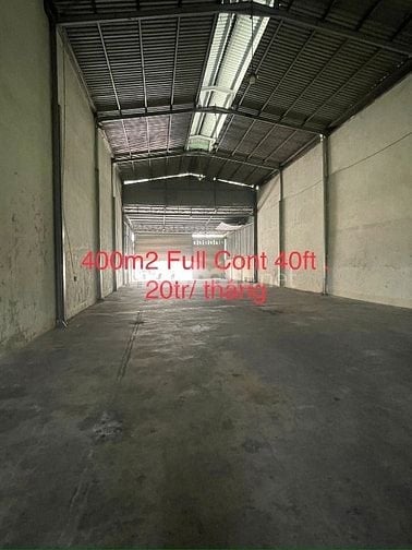 CHO THUÊ 400m2 / xe Cont 24/24 giá 20tr 