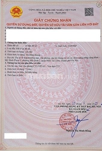 CHÍNH CHỦ BÁN SÀN VĂN PHÒNG TẦNG 2 TÒA MỸ ĐÌNH PLAZA 2