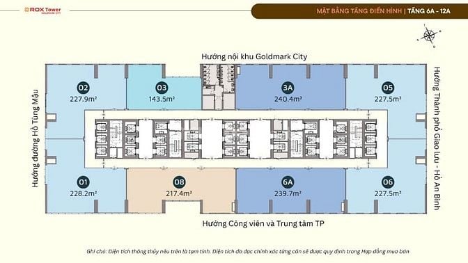 Chỉ 2 Tỷ Sở Hữu Sàn Văn Phòng ROX Tower Goldmark City 136 Hồ Tùng Mậu–