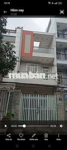 Nhà mới 3 tầng kdc bình hưng DT 4.5m x 18m trệt 2 lầu