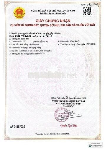 4 MIẾNG ĐẤT sổ đỏ TÂN LỢI TÌM NĂNG >1000m2 từ 400tr