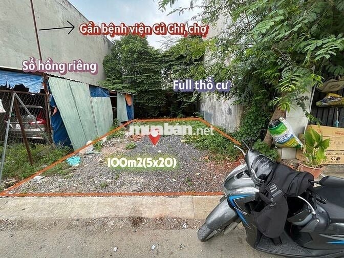 Bán đất 100m² giá 1tỷ2 đường Cao Thị Bèo Gần Bệnh Viện Đa Khoa Củ Chi