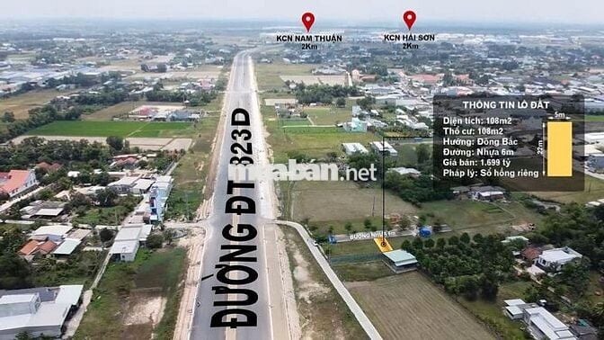 Bán Lô Đất Ngộp Đức Hòa- Long An. Mặt tiền đường DT 823d.