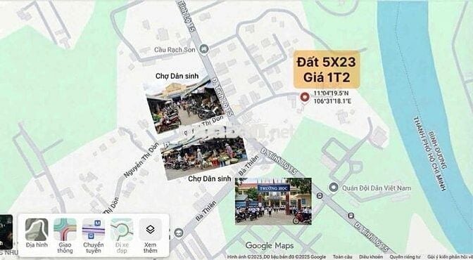 🏡 BÁN ĐẤT – 5x23 – ĐƯỜNG NHỰA Ô TÔ THÔNG – GẦN TL15 - CHỈ TỪ 1 TỶ 2 TL