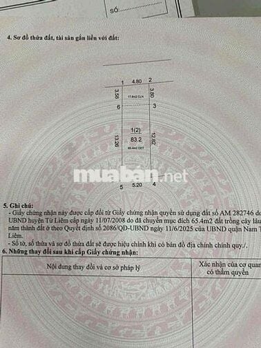 Tôi có miếng đất thổ cư 83m2 tại Xuân Phương Hà Nội đang cần bán gấp.