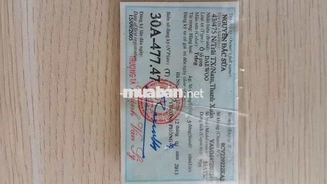 Daewoo Matiz Trắng Số sàn