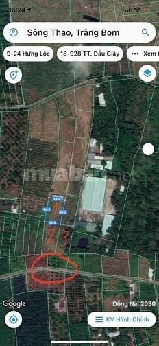 Bán 3 sào đất vuông vức sổ riêng - 500m UBND Sông Thao - Đồng Nai