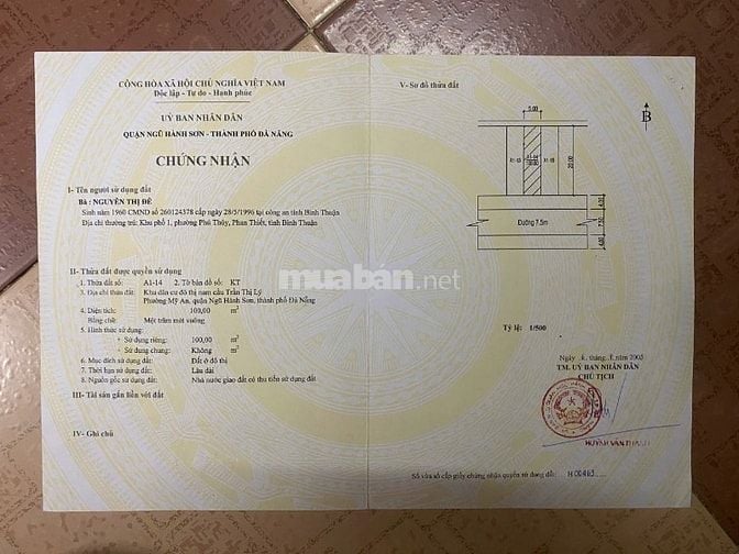 Cần bán 2 lô liền kề mặt tiền 34-36 An Tư Công Chúa – KDC Nam cầu Trần