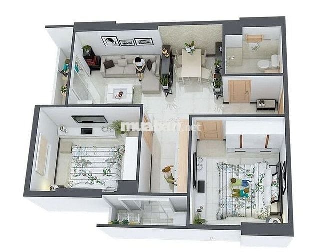 Cho thuê căn hộ 2PN Chung cư Mỹ Phúc