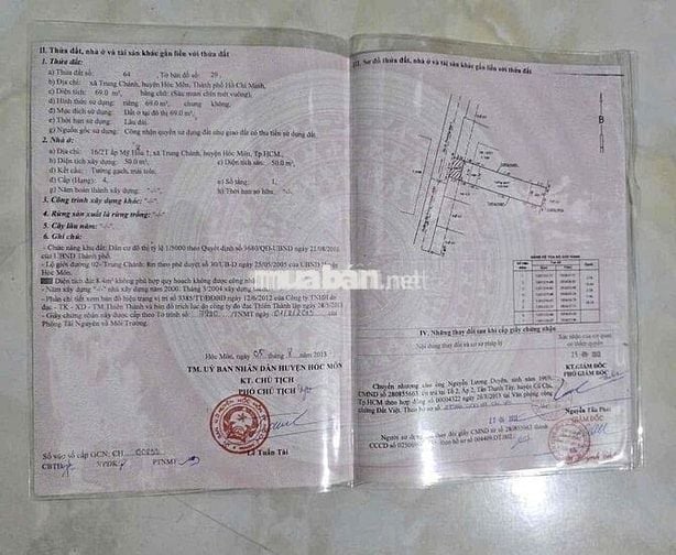 chu cần bán nhà nát mặt tiền thương mãi gần chơ trung chanh