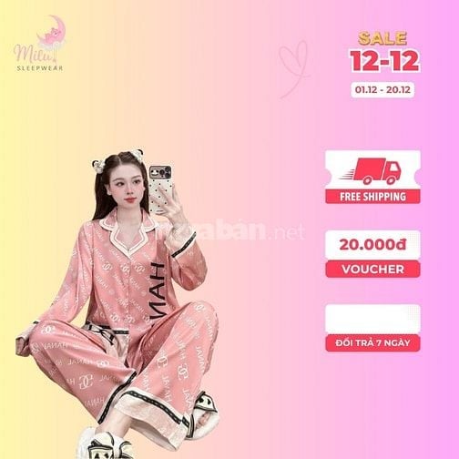 Bộ lụa latin dài tay mềm mịn trang nhã