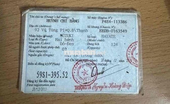 Bán xe Hayate máy móc mới sửa ngon