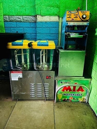 sang lại bộ dụng cụ máy làm nước mía, rau má ...