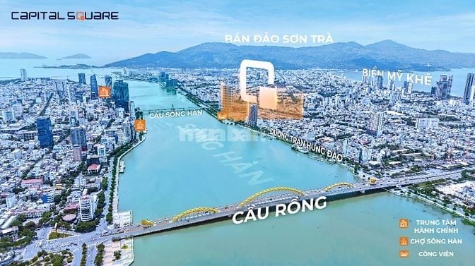 Capital Square 2PN sổ hồng vĩnh viễn, view sông Hàn, CK 15%.