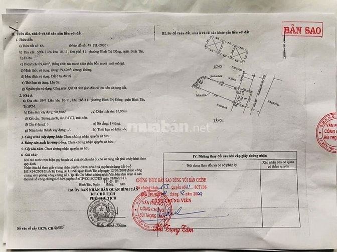 Bán nhà riêng tại Đường 59 Liên khu 10-11, giá 6 tỷ TL, DT 70 m2