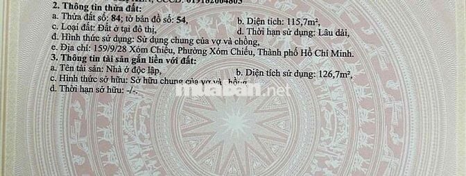 nhà quận 4, diện tích đất lớn không bị quy hoạch , giá tốt