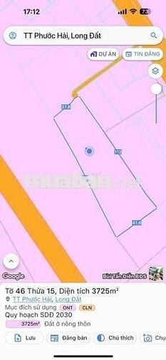 Chính chủ gửi bán đất ngay Phước Hải Long Đất mới