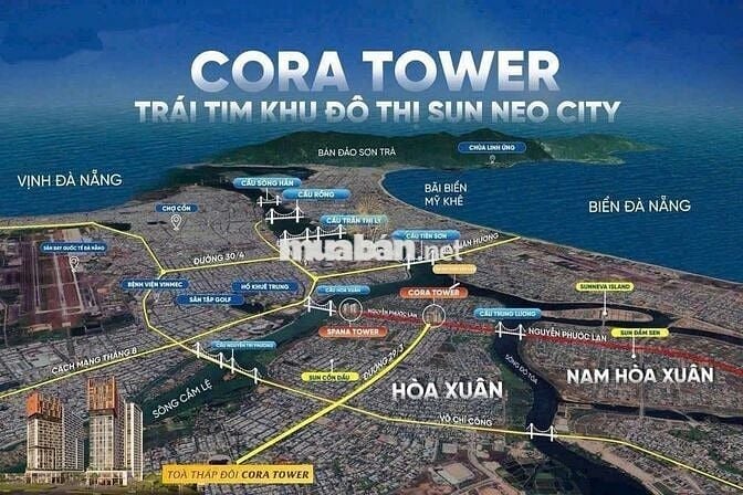 Căn hộ cao cấp trung tâm Đà Nẵng Cora Tower 2,x tỷ - Sổ lâu dài