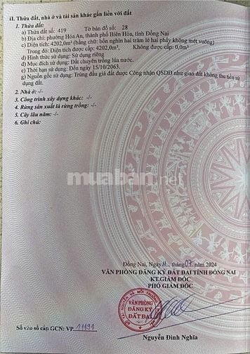 Cần bán khu đất chợ Hóa An, ngay trung tâm Biên Hòa, tỉnh Đồng Nai