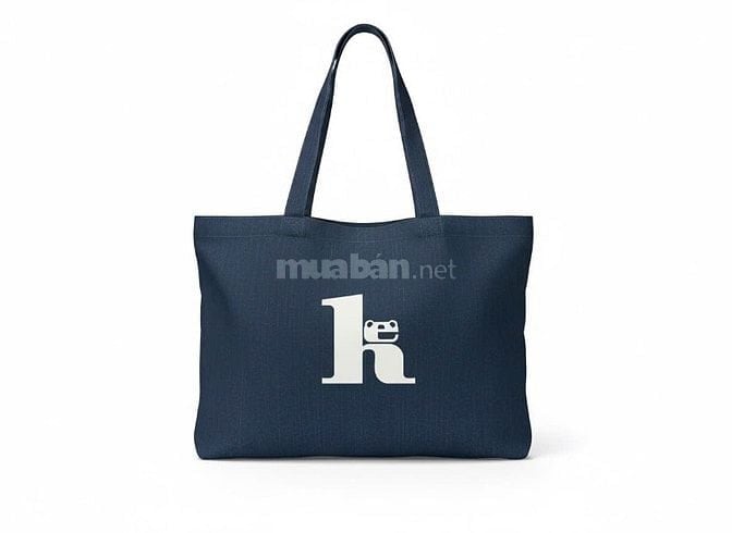 Túi tote vải canvas màu xanh đen – Chiếc túi đơn giản nhưng “mặc đâu c