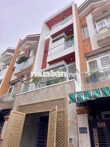 nhà 4x14m trệt 3 lầu 4pn 4wc hẻm xe hơi khu đồng bộ dân trí cao