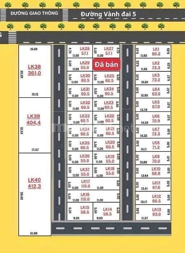 Lô đất diện tích 70,9 m liền kề vs các Cụm CN Thanh Cao, Thanh Hà, Phú