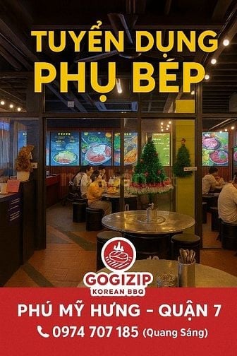 🍽️ TUYỂN PHỤ BẾP – GOGIZIP BBQ QUẬN 7