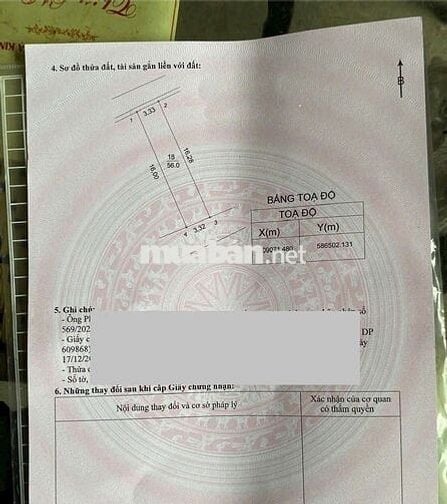 bán đất hòa bình thường tín giá 3,3 tỷ