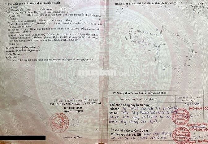 BÁN ĐẤT SKC MẶT TIỀN QL 13
: rẻ nhất con đường 5914m² = 40 tỷ