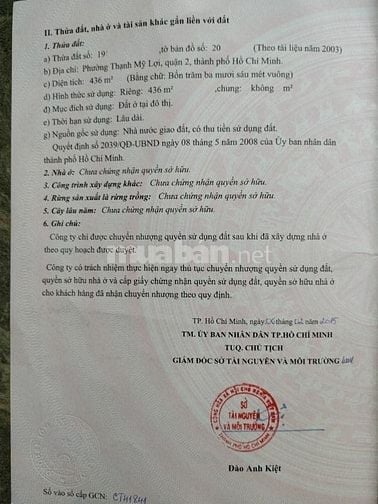 bán đất biệt thự villa thủ thiêm Lô A3 đường 103