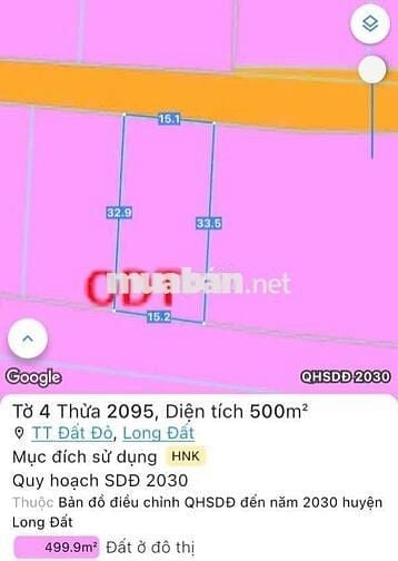 Cắt lổ cần bán gấp lô đất tại thị trần đất đỏ cách biển phước hải 10p